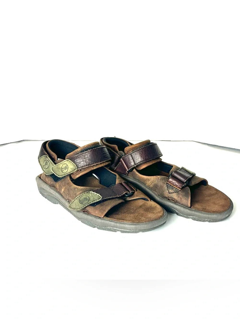Clarks Brown Leather Adjustable Strap Sandals